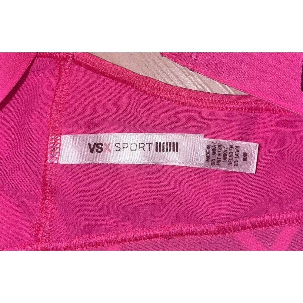 Victorias Secret VSX Sport Sports Bra Racerback Womens M Medium Pink - Picture 5 of 5